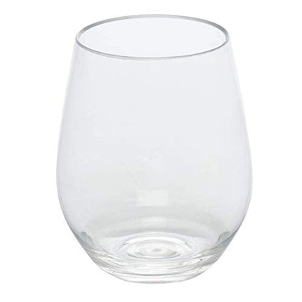 Unbreakable Wine Glasses - 100% Tritan - Shatterproof, Reusable, Dishwasher Safe (Set of 8 Stemless) by D'Eco