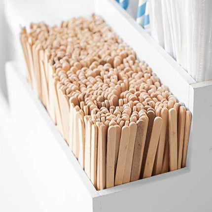 Coffee Stirrers Sticks, Natural Birch Wood 1000 Count, 5.5", BPA Free Eco-Friendly Beverage Stirrers (5.5Inches / 1000PC)