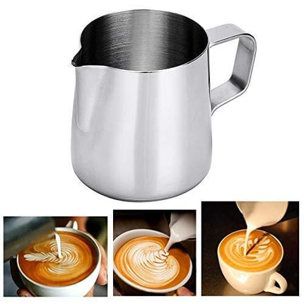 Dailyart Milk Frothing Jug Frothing Pitcher Espresso Steaming Pitcher Barista Tool Coffee Machine Accessory 304 (18/8) Stainless Steel 160ml
