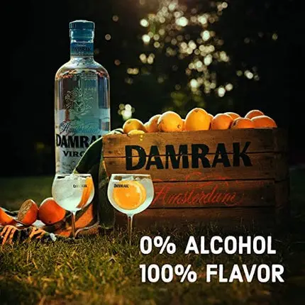 Damrak Virgin Zero Proof Cocktail Kit - Non Alcoholic Citrus-Forward Spirit 700 ml, 3 Q Mixer Cans