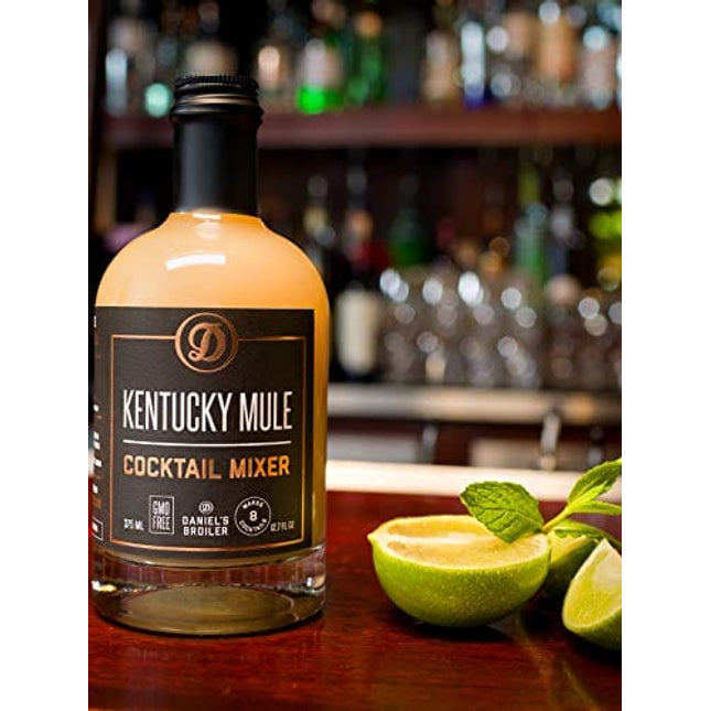 Daniel’s Broiler, Kentucky Mule Cocktail Mixer, Straight from our Steakhouse, Just Add Spirits & Garnish, Small Batch Craft Cocktails made with Ginger, Lime & Organic Sugar (375 ml)