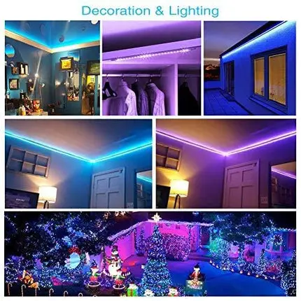 Daybetter 5050 RGB Flexible Color Changing Remote Control Led Strip Lights - 65.6ft