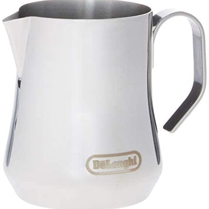 De'Longhi Stainless Steel Milk Frothing Pitcher, 12 ounce (350 ml), Barista Tool, Frother Jug for Espresso Machine Coffee Cappuccino Latte Art, DLSC0, 12 oz