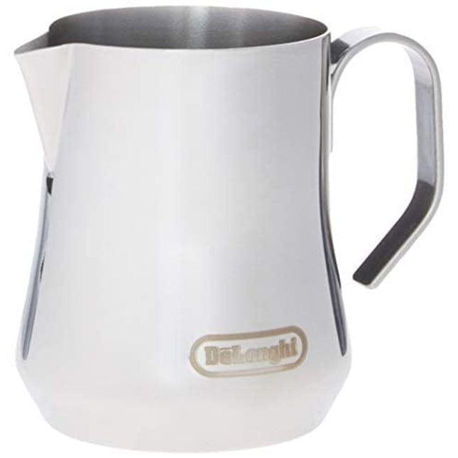 De'Longhi Stainless Steel Milk Frothing Pitcher, 12 ounce (350 ml), Barista Tool, Frother Jug for Espresso Machine Coffee Cappuccino Latte Art, DLSC0, 12 oz