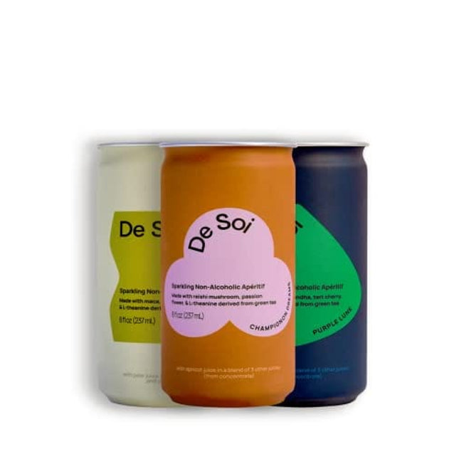 De Soi Variety Pack by Katy Perry - Sparkling Beverages Non-Alcoholic Drinks, Natural Botanicals, Adaptogen Drink, Vegan, Gluten-Free, Ready to Drink 12-pack (8 Fl Oz)