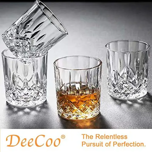 LUXU Whiskey Glasses-Premium 11 OZ Scotch Glasses Set