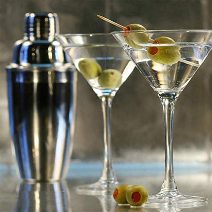 Delidge Cocktail Shaker Small Martini Shaker Stainless Steel Small Drink Shaker with Strainer and Lid Top, Mini Martini Shaker Bar Shaker (8.4oz/250ml，small)