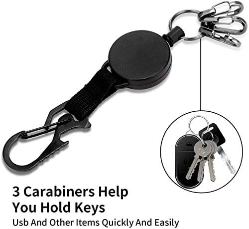 DELSWIN Retractable Keychain Carabiner Key Holders - Heavy Duty Retrac –  Advanced Mixology