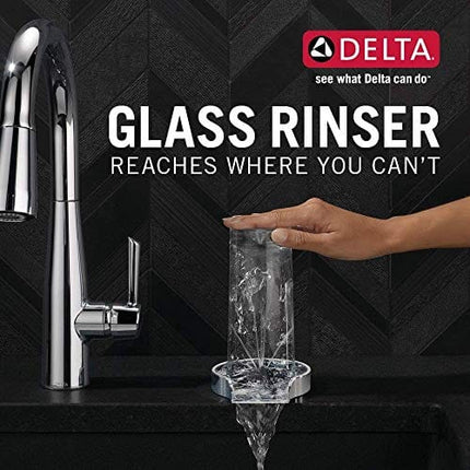Delta Faucet Glass Rinser for Kitchen Sinks, Kitchen Sink Accessories, Bar Glass Rinser, SpotShield Stainless GR150-SP