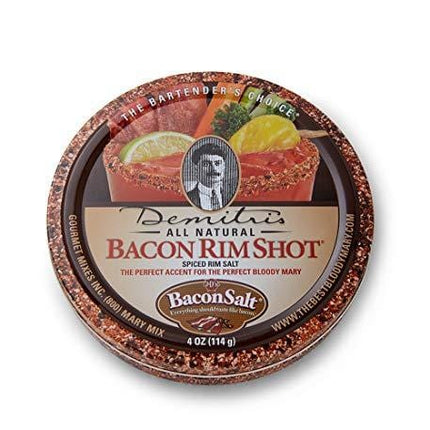 Demitri's Bacon RimShot, Spiced Rim Salt, 4 Ounce Tin