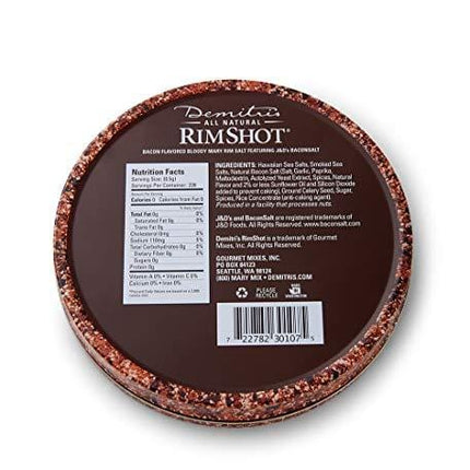Demitri's Bacon RimShot, Spiced Rim Salt, 4 Ounce Tin