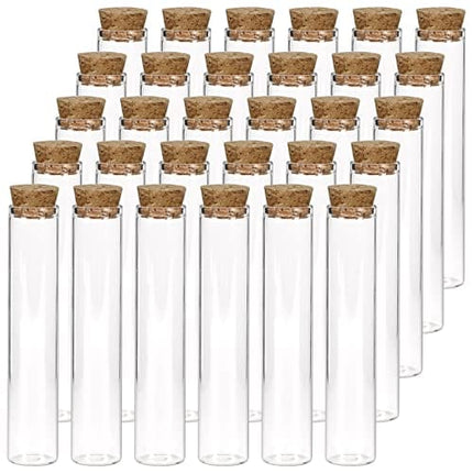 Depepe 30pcs 25ml Glass Test Tubes With Cork Stoppers