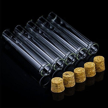 Depepe 30pcs 25ml Glass Test Tubes With Cork Stoppers