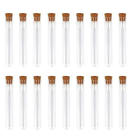DEPEPE 30pcs 13ml Small Clear Glass Test Tubes with Cork Stoppers, 15×100mm