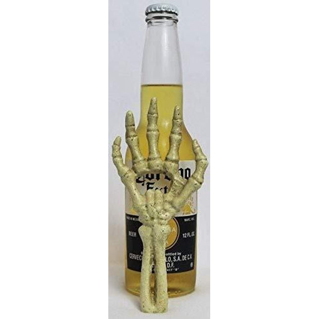 Design Toscano Skeleton Hand of Destiny Bottle Opener, 11 Inch, Faux Bone Finish