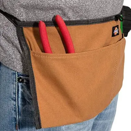Dickies 2-Pocket Canvas Work Waist Apron, Suitable for Woodworkers, Artists, and other Craftspeople, Tan/Grey