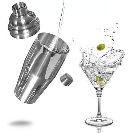 Custom Stainless Steel Shakers 23.3 oz. Set of 12, Personalized Bulk Pack - Bartender Kit, Perfect for Martini, Cocktails, Other Beverages - Stainless Steel