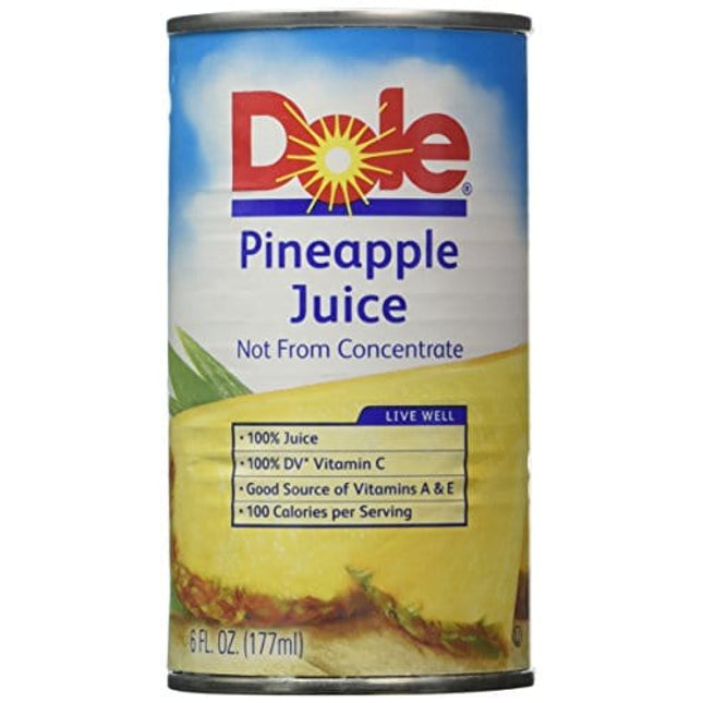Dole Pineapple Juice 6 6-oz. cans (Pack of 6) = 36 cans