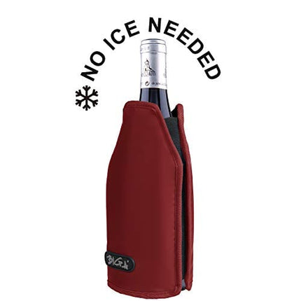 DOZZZ Wine Cooler Sleeve with Protector Keep Cool and Chill 2 Hours Up for Luxury Champagne Burt White Red Wine