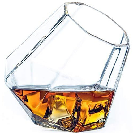 Dragon Glassware Diamond Whiskey Glasses, 10-Ounce, Set of 2