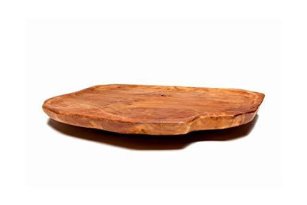 Driini Premium Handmade Root Wood Lazy Susan Turntable Organizer - Rustic Wooden Serving Platter Cheese Board (12")