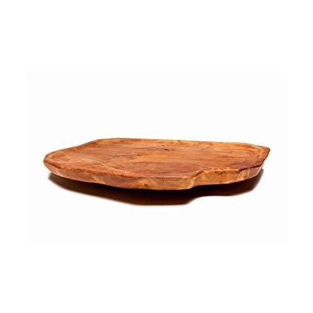 Driini Premium Handmade Root Wood Lazy Susan Turntable Organizer - Rustic Wooden Serving Platter Cheese Board (12")