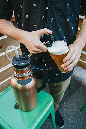 DrinkTanks 64 oz Vacuum Insulated Stainless Steel Beer Growler
