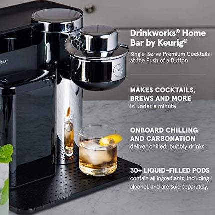 Drinkworks Home Bar Pro by Keurig, Single-Serve, Pod-Based, Premium Instant Cocktail Maker (Discontinued by Manufacturer)