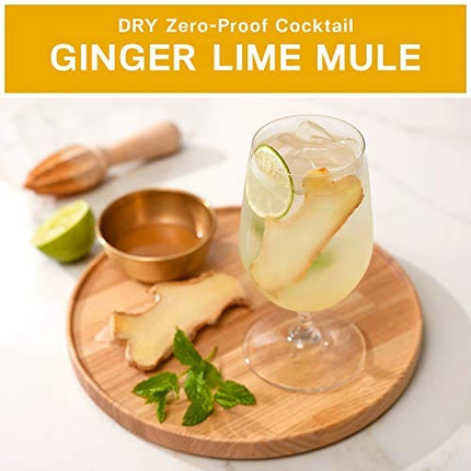 DRY Non-Alcoholic Botanical Bubbly |Ginger | Sparkling and ready to sip or Use as a Mocktail Mixer |Less Sweet, All Natural Ingredients, Non-GMO | Sophisticatedly zero-proof, 12 Fl Oz (Pack of 12)