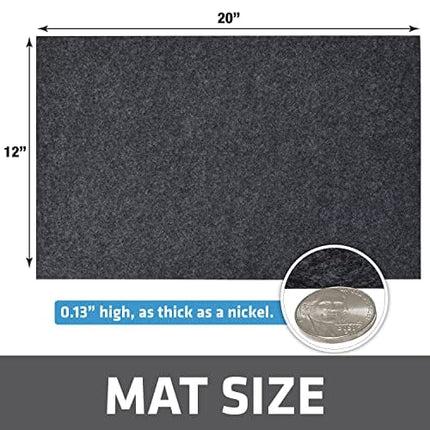 Drymate Coffee Maker Mat, (Coffee Station Bar Accessory) Protects Kitchen Countertops From Spills, Stains & Scratches - Absorbent/Waterproof/Machine Washable (USA Made) (12” x 20”) (Charcoal)