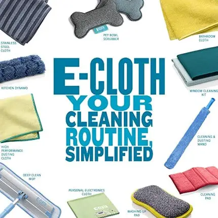 E-Cloth Glass & Polishing Cloths, Premium Microfiber Glass Cleaner, Great for Windows, Glass and Mirrors, Washable and Reusable, 100 Wash Guarantee, Alaskan Blue, 4 Pack