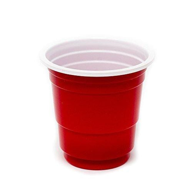 EDI Disposable Red Plastic Mini Party Shot Glasses 2 oz, 40-Piece