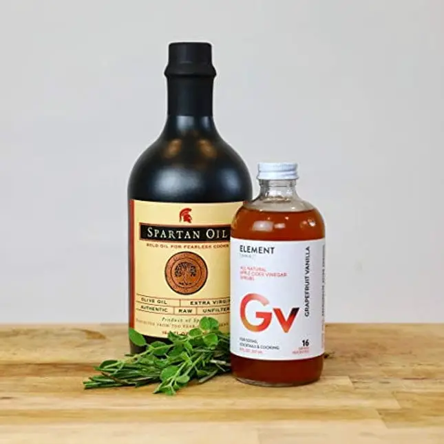 Element Shrub - All-Natural Grapefruit Vanilla Shrub Drink Mix - Uses Apple Cider Vinegar (Organic), Grapefruit & Whole Vanilla Beans - Organic Apple Cider Vinegar Drink & Cocktail Mix - 8 Ounces