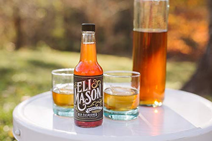 Eli Mason Old Fashioned Cocktail Mixer - All-natural Old Fashioned Cocktail Syrup - Uses Real Cane Sugar & Proprietary Blend Of Cocktail Bitters - Made In USA, Small Batch Cocktail Mixes - 10 Ounces