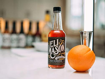 Eli Mason Old Fashioned Cocktail Mixer - All-natural Old Fashioned Cocktail Syrup - Uses Real Cane Sugar & Proprietary Blend Of Cocktail Bitters - Made In USA, Small Batch Cocktail Mixes - 10 Ounces