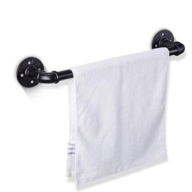 18 Inch Industrial Pipe Towel Bar, Elibbren Bathroom Hardware Towel Bar Accessory, DIY Wall Mount Bath Towel Rack Holder, 1 Pack