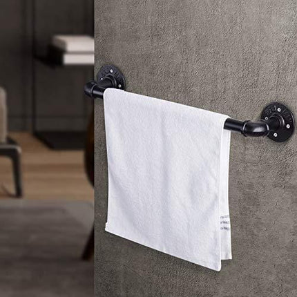 18 Inch Industrial Pipe Towel Bar, Elibbren Bathroom Hardware Towel Bar Accessory, DIY Wall Mount Bath Towel Rack Holder, 1 Pack