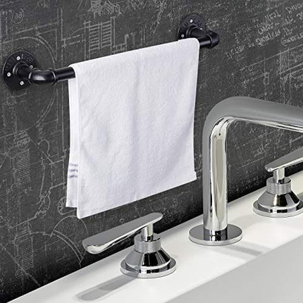 18 Inch Industrial Pipe Towel Bar, Elibbren Bathroom Hardware Towel Bar Accessory, DIY Wall Mount Bath Towel Rack Holder, 1 Pack