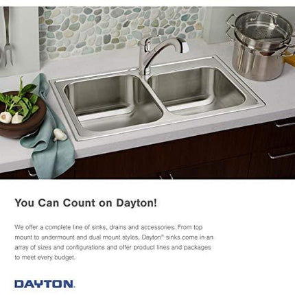 Dayton D115153 Single Bowl Top Mount Stainless Steel Bar Sink