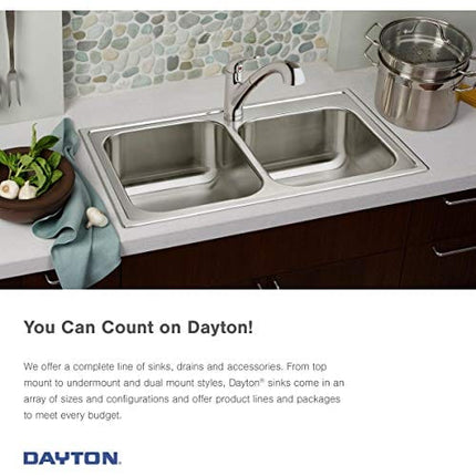 Elkay D115151 Dayton Single Bowl Drop-in Stainless Steel Bar Sink