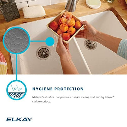 Elkay Quartz Classic ELGRU13322WH0 White Single Bowl Undermount Sink