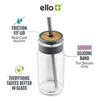 Ello Kella 20oz Glass Sipper with Straw