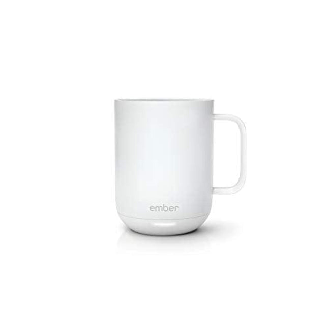 Ember Temperature Control Smart Mug, 10 Ounce, 1-hr Battery Life, White - App Controlled Heated Coffee Mug