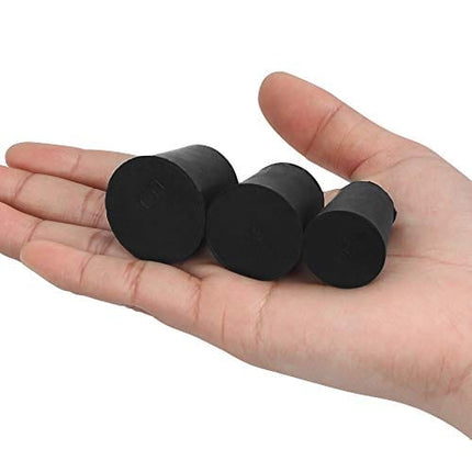 19-Pack (10 Assorted Sizes) 000# -7# Solid Rubber Stoppers
