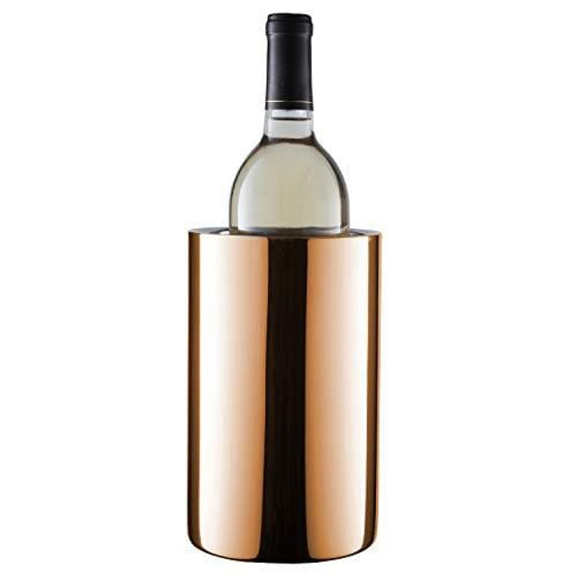 Enoluxe Wine Chiller Bucket - Champagne Bucket - Elegant White Wine Bucket or Champagne Chiller for All 750 ml Bottles - Insulated Wine Cooler Bucket to Keep Wine Cold (Copper Finish)