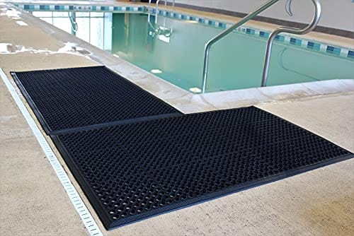 ROVSUN Rubber Floor Mat with Holes, 36''x 60'' Anti-Fatigue/Non-Slip  Drainage Mat, for Industrial Kitchen Restaurant Bar Bathroom Utility Garage  Pool