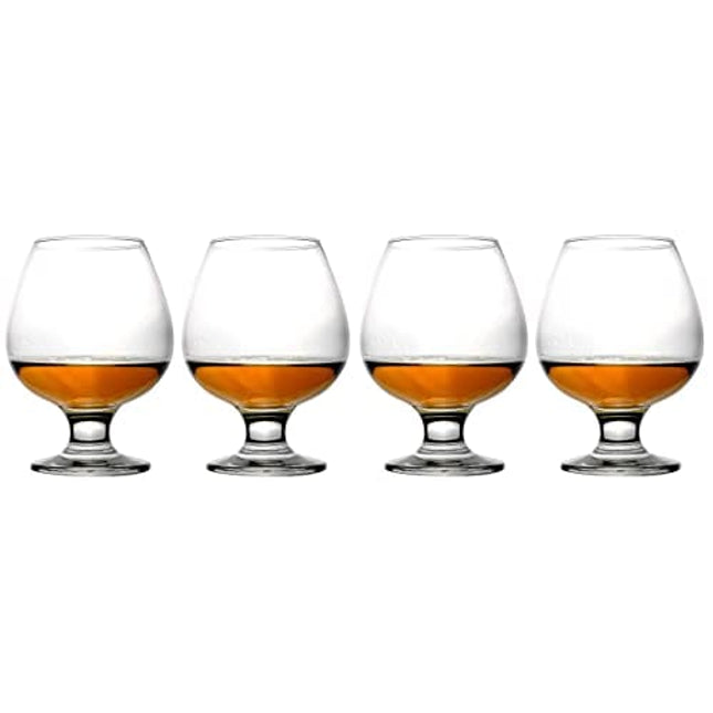 Epure Collection 4 Piece Glass Set - For Drinking Brandy, Bourbon, and Wine (Brandy (13.25 oz))