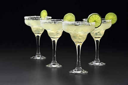 Epure Firenze Collection 4 Piece Margarita Glass Set - Classic For Drinking Margaritas, Pina Coladas, Daiquiris, and Other Cocktails (Margarita Glass (10 oz))