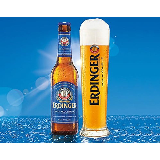 Erdinger Non-Alcoholic Malt Beer, 11.2 fl oz (24 Glass Bottles)