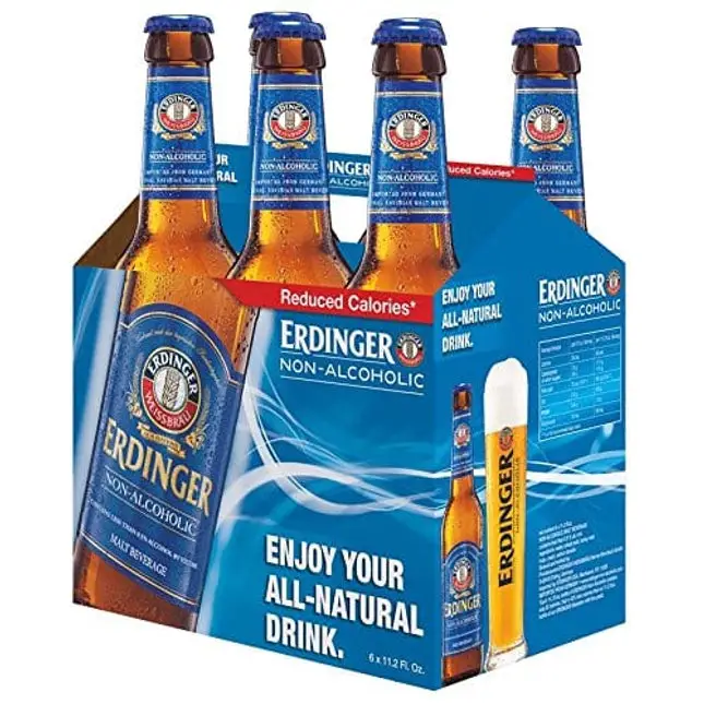 Erdinger Non-Alcoholic Malt Beer, 11.2 fl oz (24 Glass Bottles)